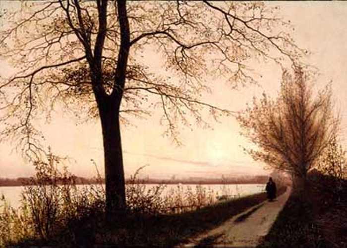 Christen Kobke Autumn Morning on Lake Sortedam oil painting picture